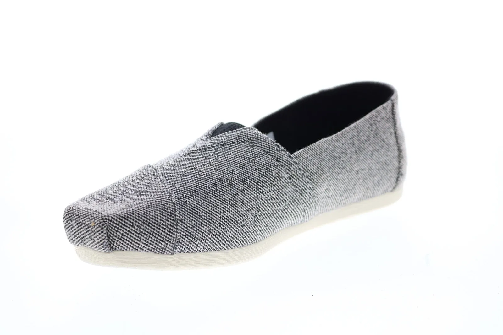 Toms Alpargata 10015676 Womens Black Canvas Slip On Loafer Flats Shoes