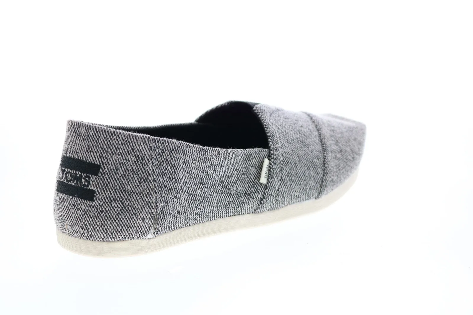 Toms Alpargata 10015676 Womens Black Canvas Slip On Loafer Flats Shoes