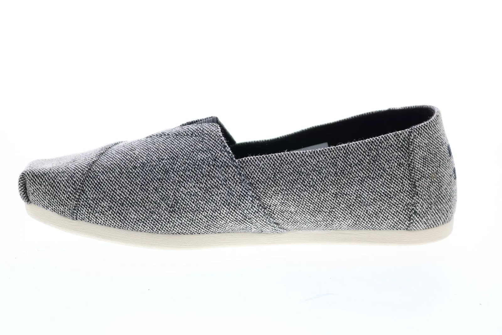 Toms Alpargata 10015676 Womens Black Canvas Slip On Loafer Flats Shoes
