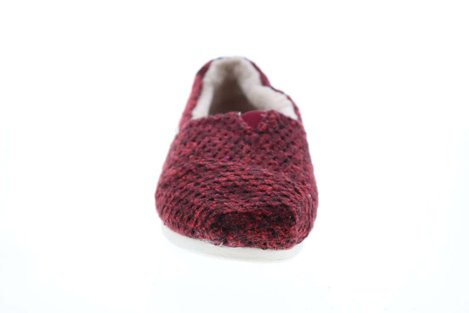 Toms Alpargata 10015696 Womens Red Canvas Slip On Loafer Flats Shoes