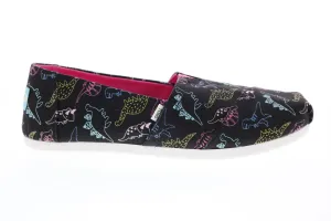 Toms Alpargata 10016528 Womens Black Canvas Slip On Loafer Flats Shoes