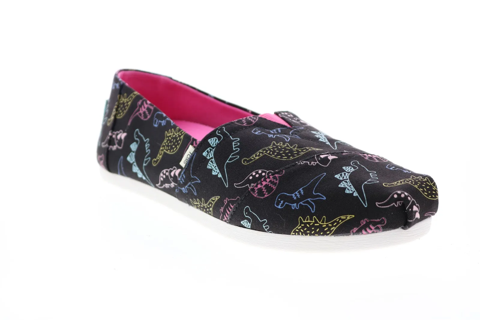 Toms Alpargata 10016528 Womens Black Canvas Slip On Loafer Flats Shoes