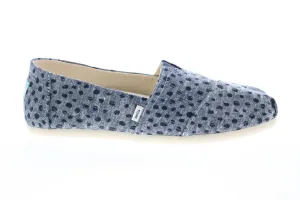 Toms Alpargata 10017342 Womens Blue Canvas Loafer Flats Shoes