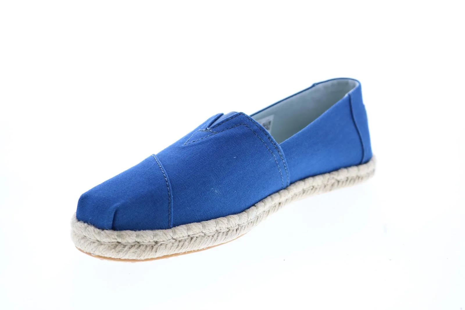 Toms Classic 10015052 Womens Blue Canvas Slip On Loafer Flats Shoes