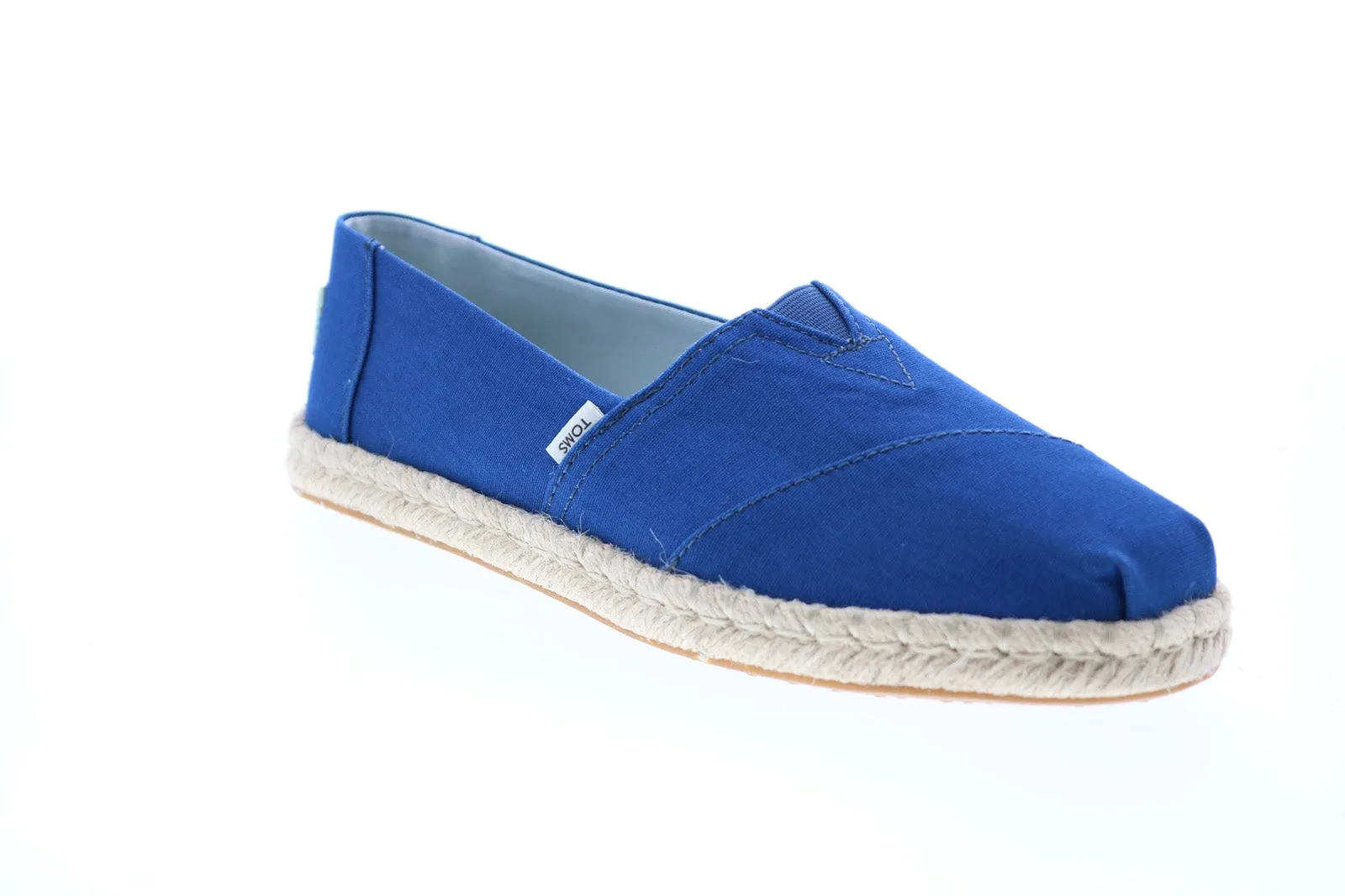 Toms Classic 10015052 Womens Blue Canvas Slip On Loafer Flats Shoes