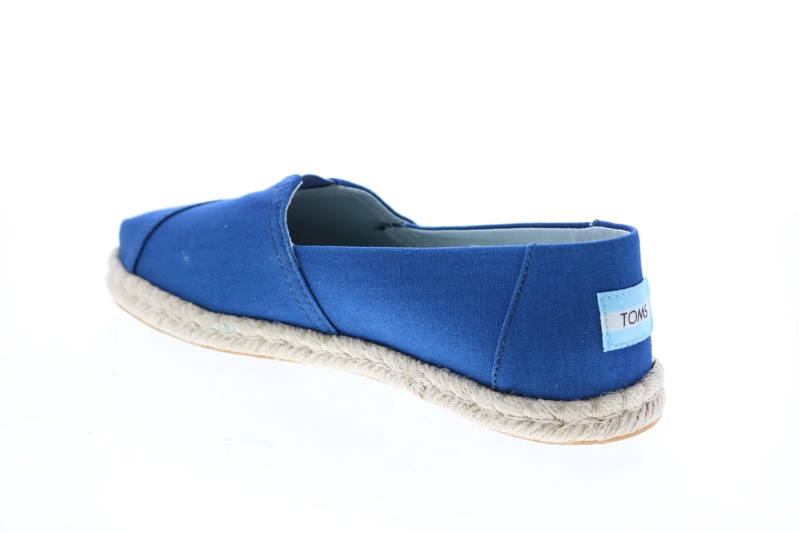 Toms Classic 10015052 Womens Blue Canvas Slip On Loafer Flats Shoes