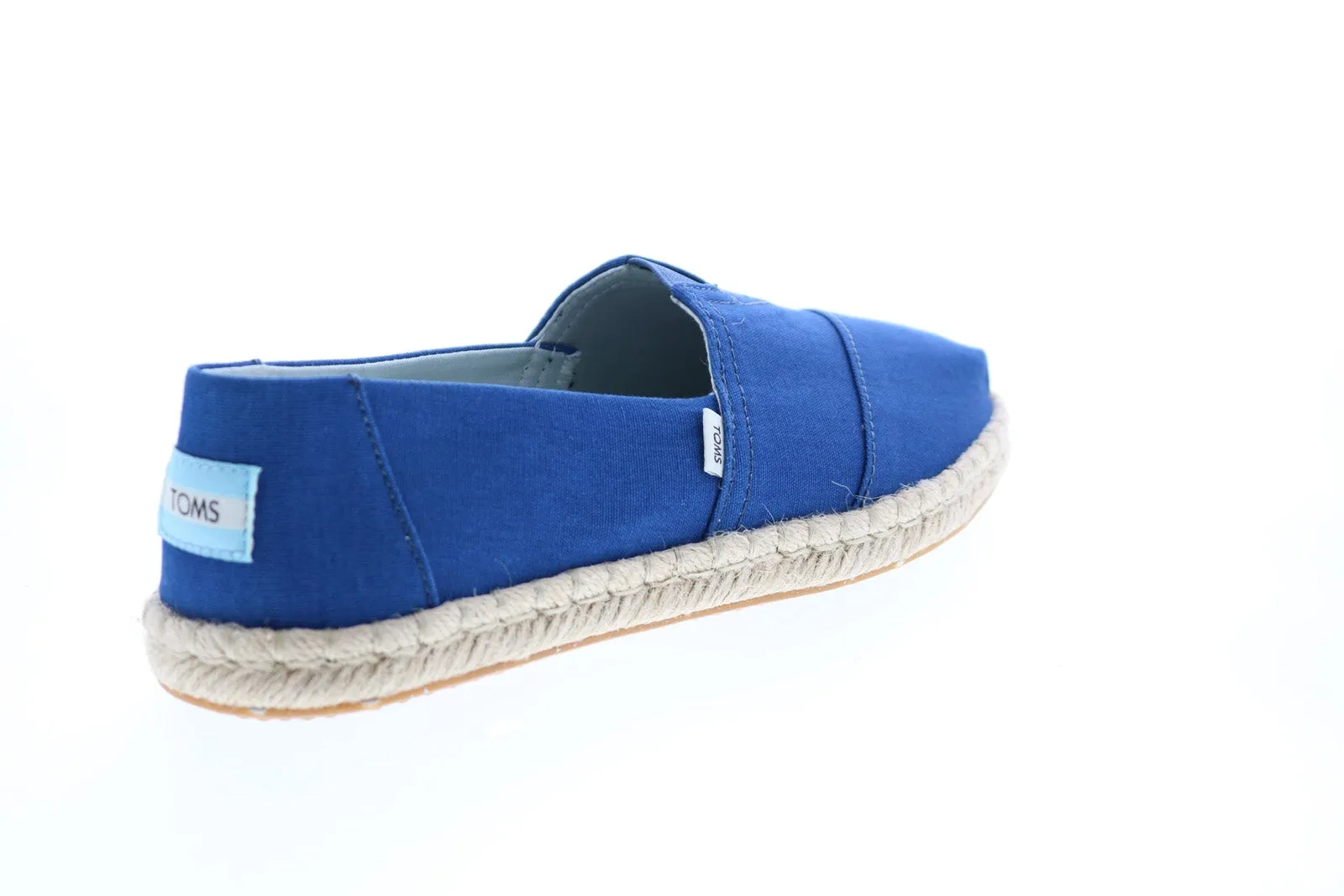 Toms Classic 10015052 Womens Blue Canvas Slip On Loafer Flats Shoes