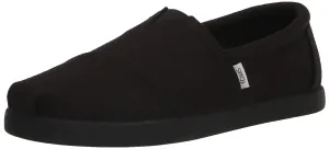 TOMS Mens Alpargata Recycled Cotton Canvas Loafer Black/Black 14