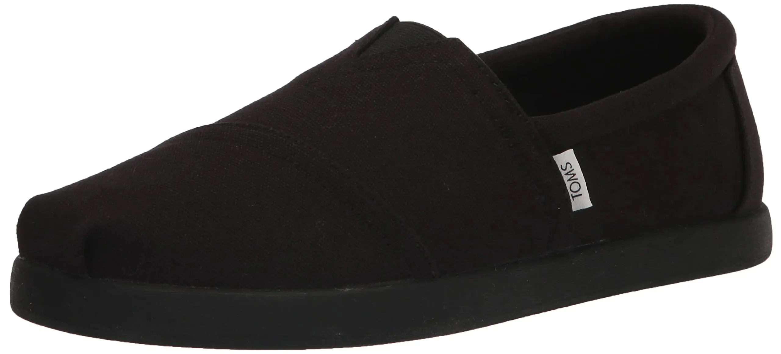TOMS Mens Alpargata Recycled Cotton Canvas Loafer Black/Black 14