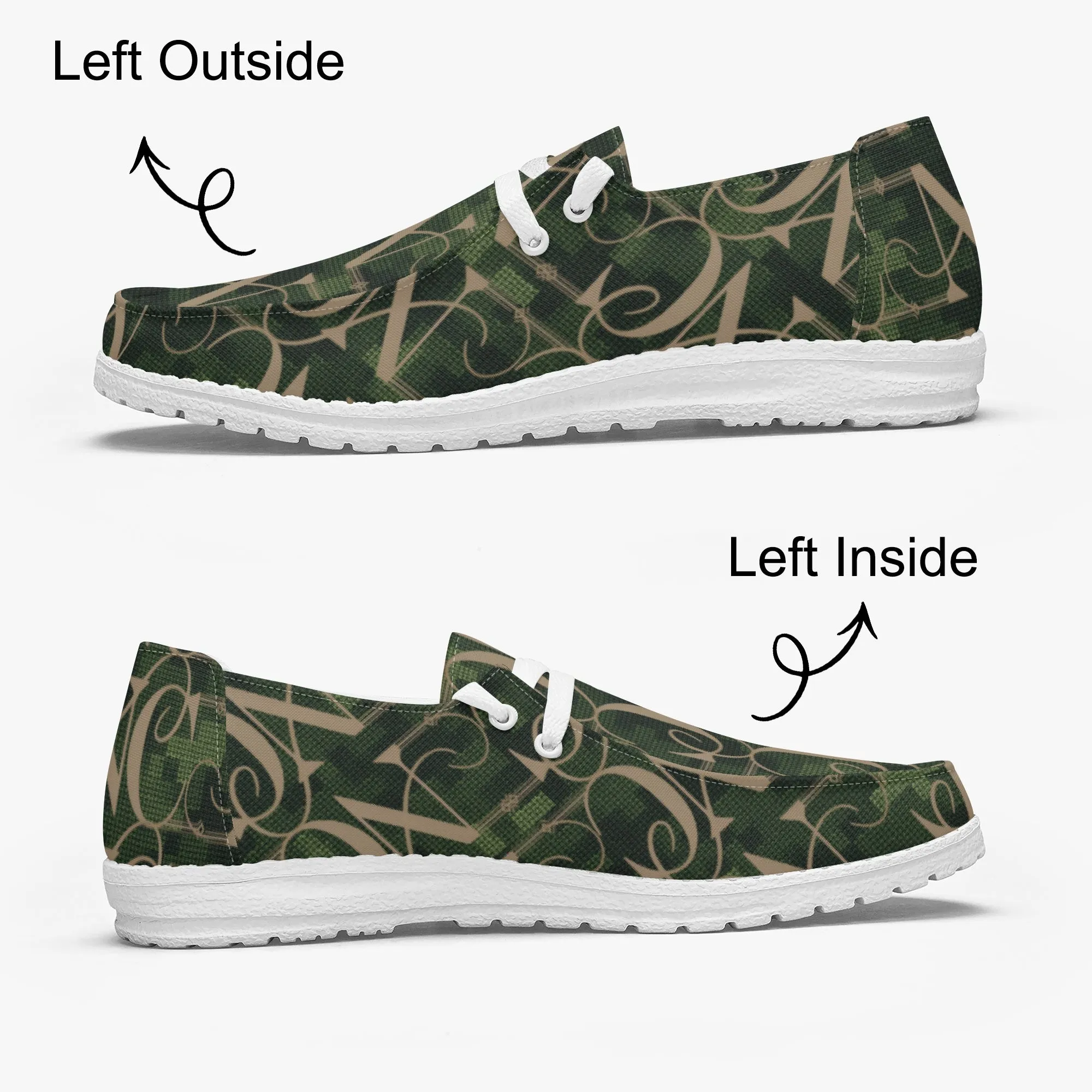 Trendy Canvas Lace-up Loafers