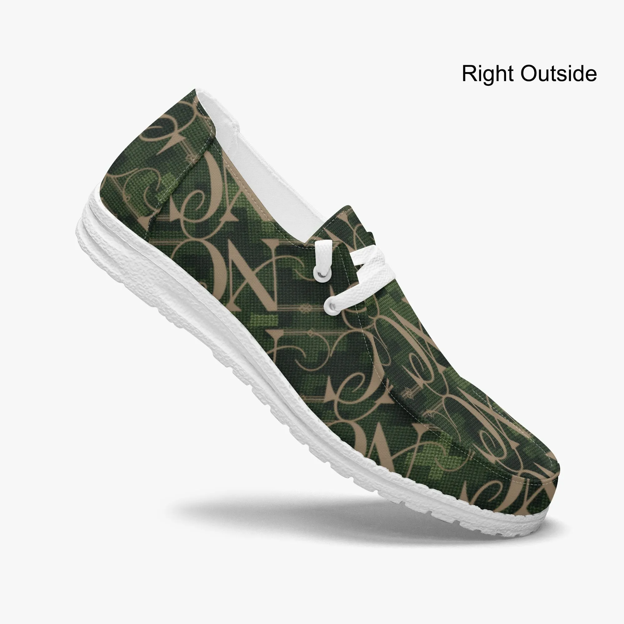 Trendy Canvas Lace-up Loafers