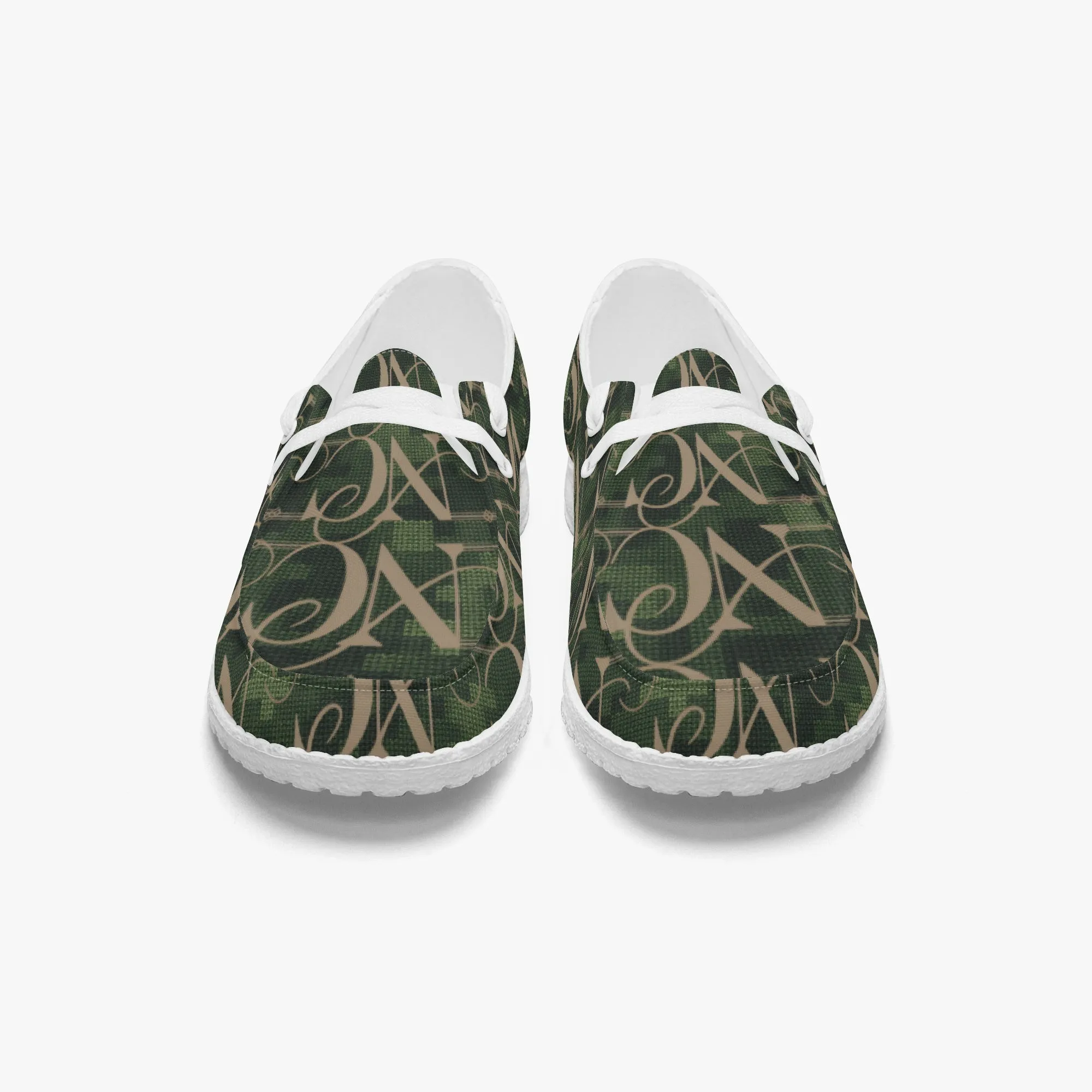 Trendy Canvas Lace-up Loafers