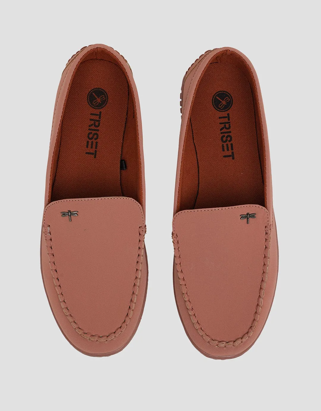 Triset Stitching Look Sepatu Loafer Wanita