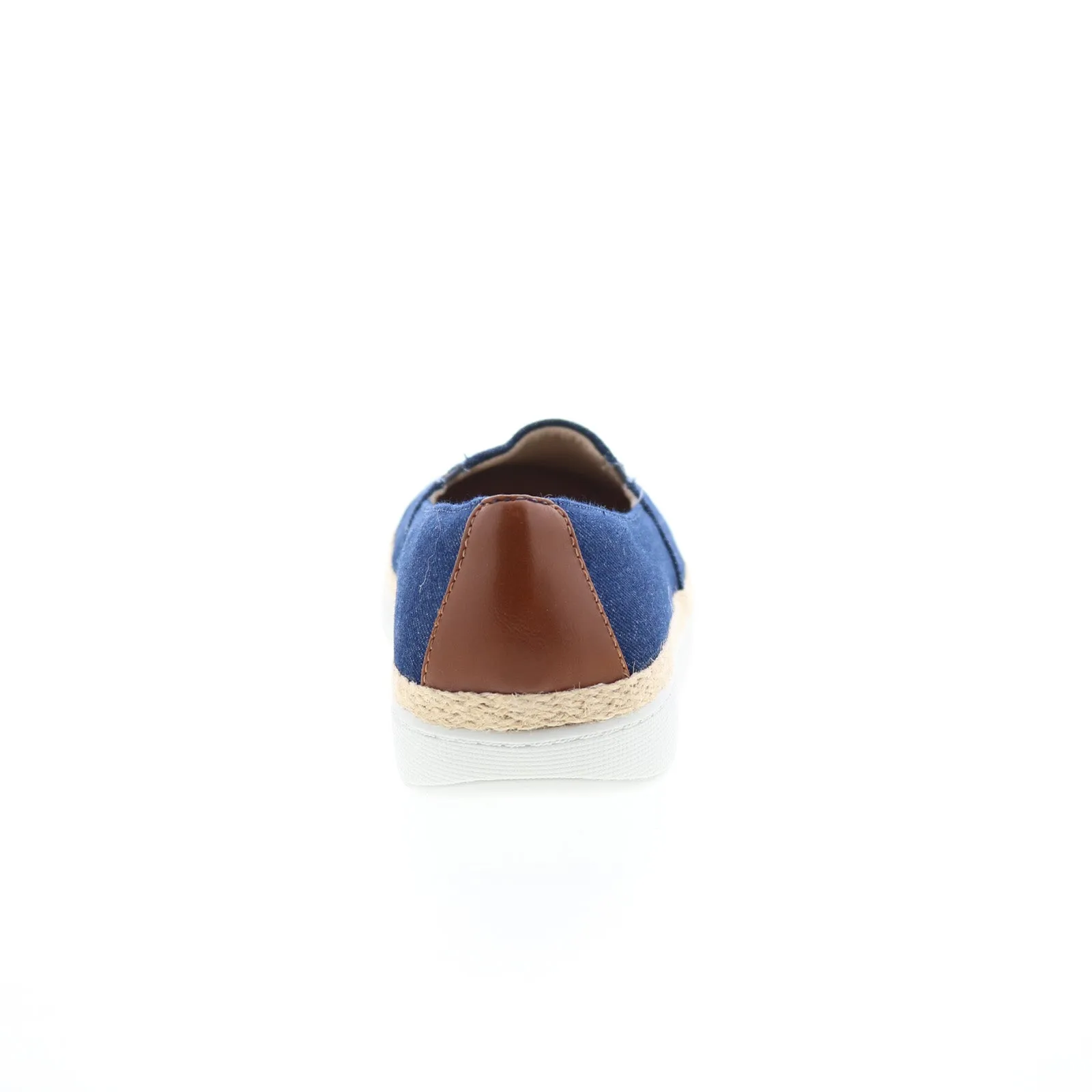 Trotters Accent T1803-457 Womens Blue Wide Canvas Loafer Flats Shoes