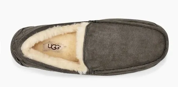 UGG Men's Charcoal Ascot Comfort Slip-On Slipper 1101110-CHRC