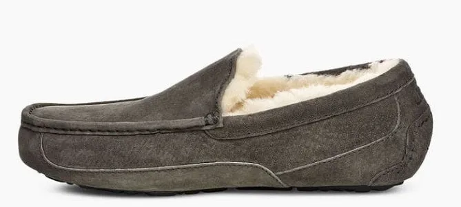 UGG Men's Charcoal Ascot Comfort Slip-On Slipper 1101110-CHRC