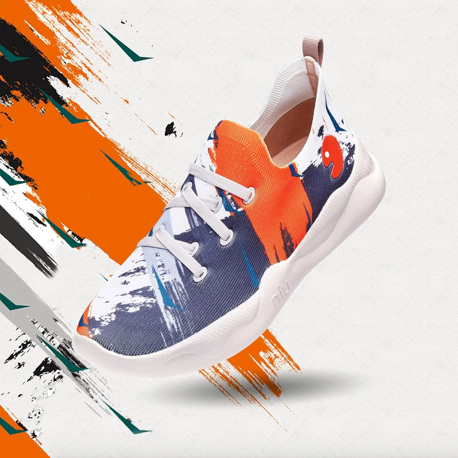 UIN Men's Fashion Sneakers Lightweight Walking Casual Slip Ons Comfortable Art Painted Athletic Travel Shoes Mijas Eye of Exploration
