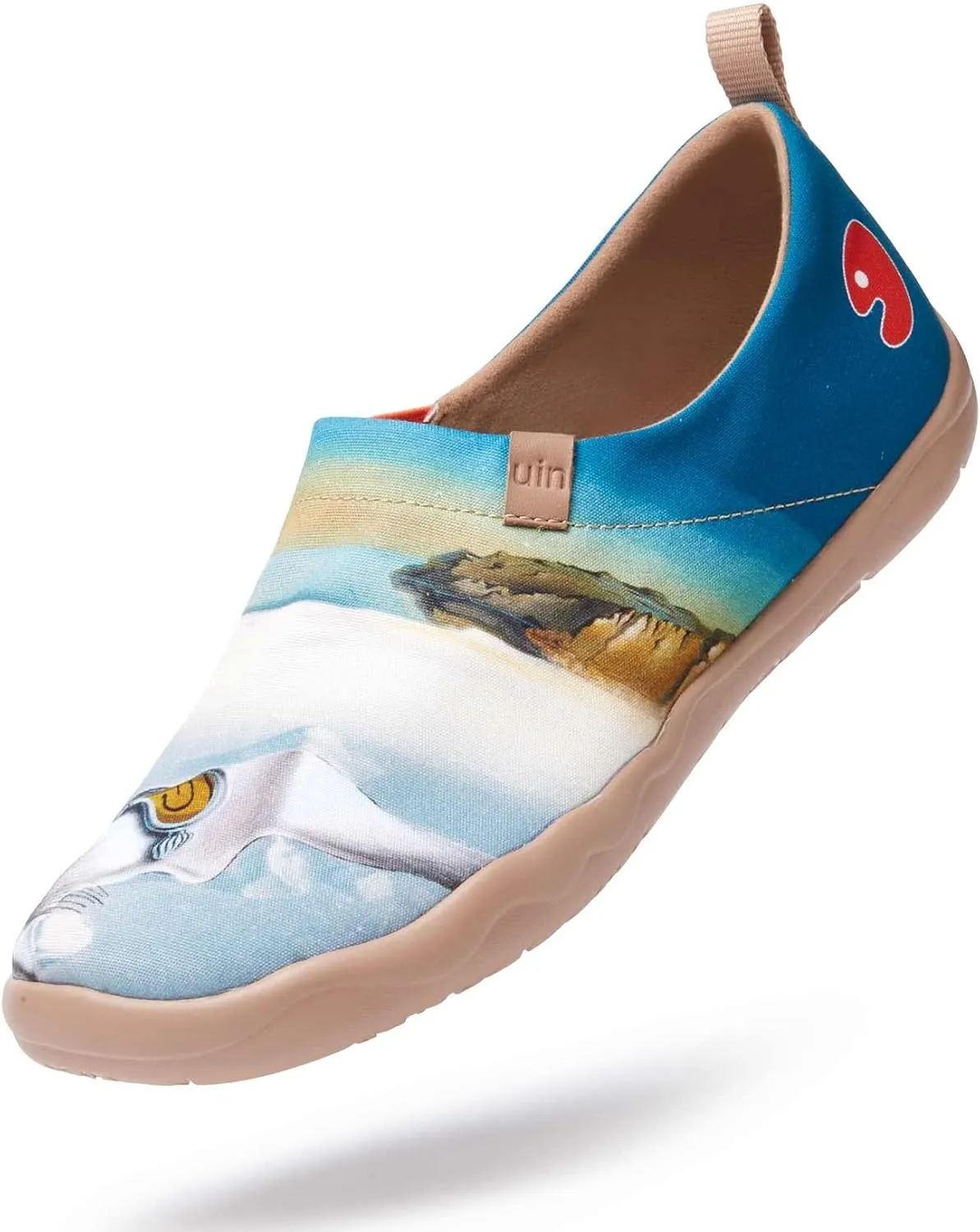 UIN Men's Slip Ons Canvas Lightweight Flats Sneakers Walking Casual Loafers Comfortable Art Painted Travel Shoes