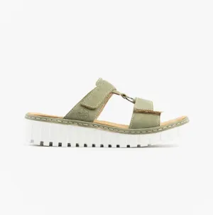 V1396-52 Womens Sandals Green Combination
