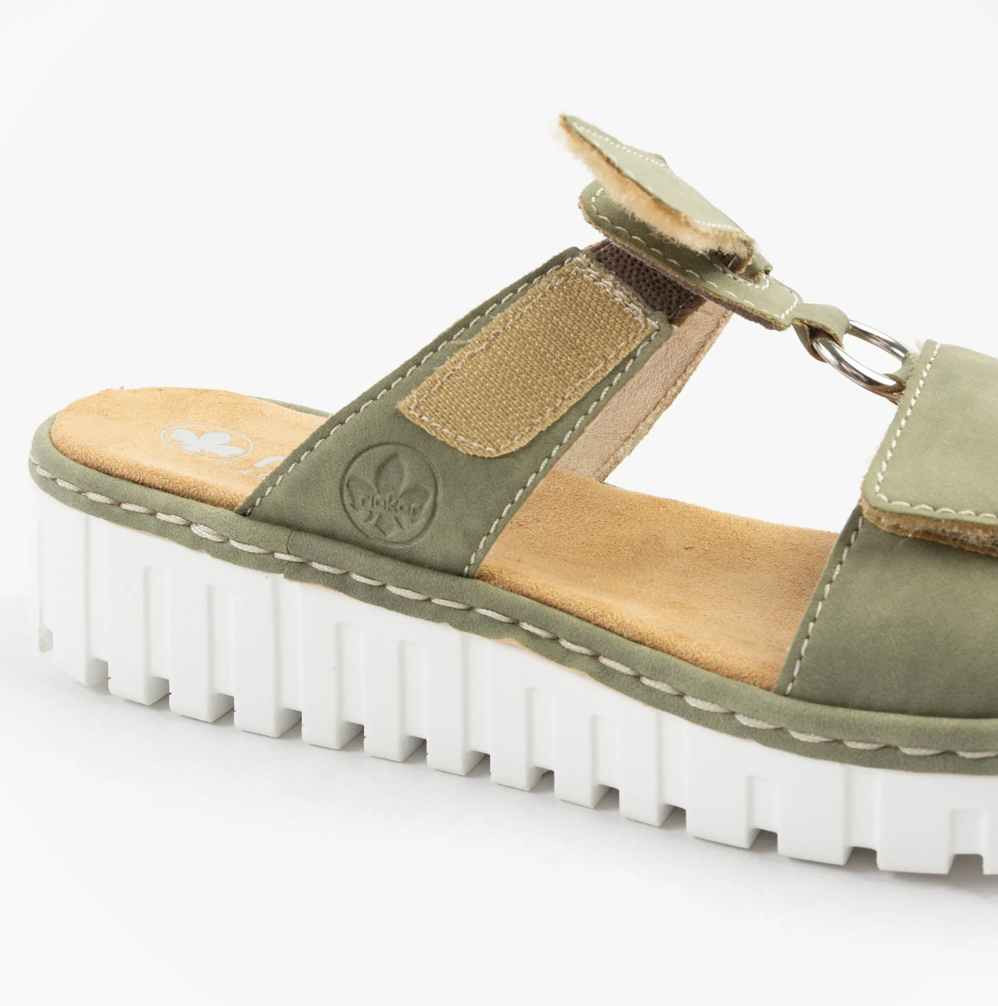 V1396-52 Womens Sandals Green Combination