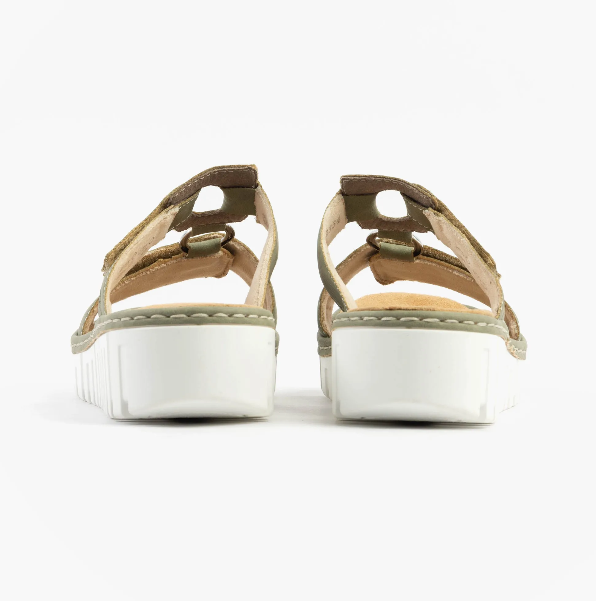 V1396-52 Womens Sandals Green Combination