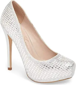 Vanna High Platform Pump Rhinestone High Heel Prom Wedding Shoes Formal