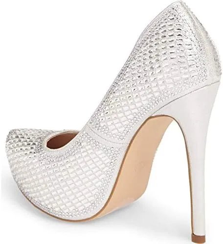 Vanna High Platform Pump Rhinestone High Heel Prom Wedding Shoes Formal
