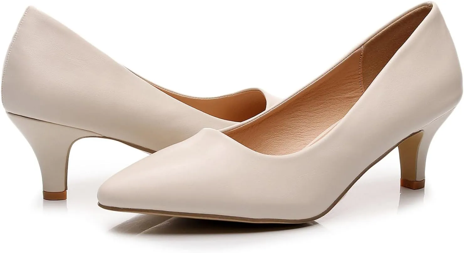 VenusCelia Women's Rokoko Pump Kitten Heel Shoe