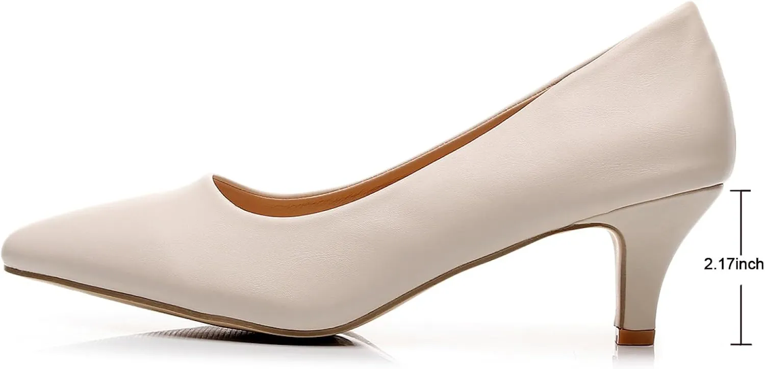 VenusCelia Women's Rokoko Pump Kitten Heel Shoe