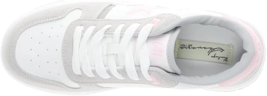 Vintage Havana Womens Fresh Lace Up Sneakers Shoes Casual - Grey, Pink, White