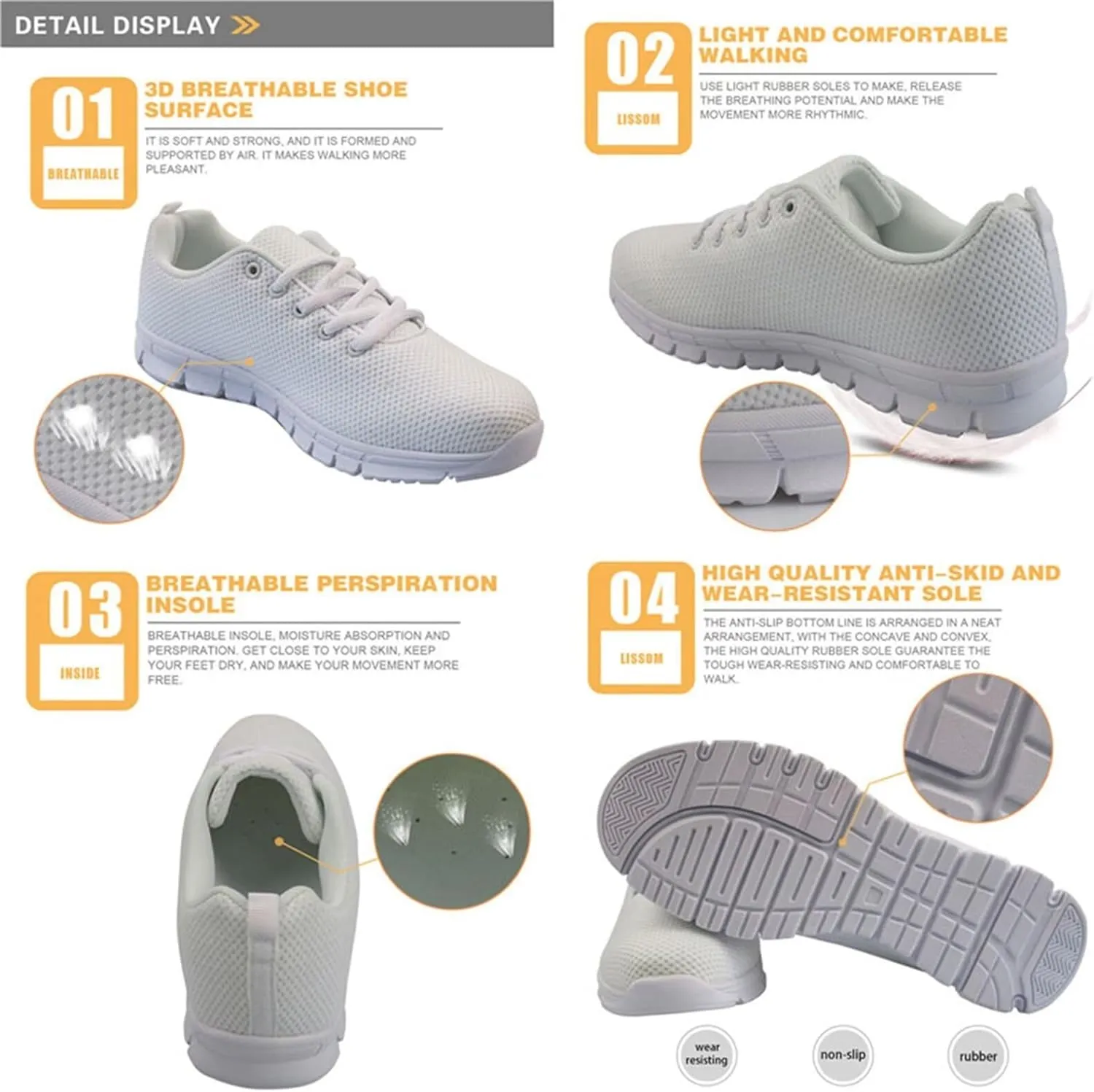 Walking Shoes for Womens Girls Lace Up Lightweight Tennis Shoes Casual Mesh Running Sneakers