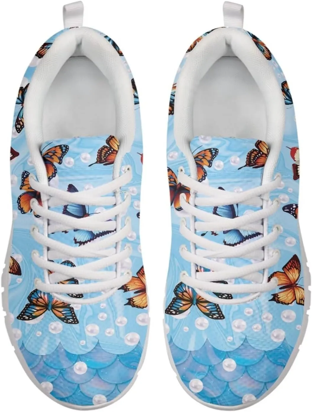 Walking Shoes for Womens Girls Lace Up Lightweight Tennis Shoes Casual Mesh Running Sneakers