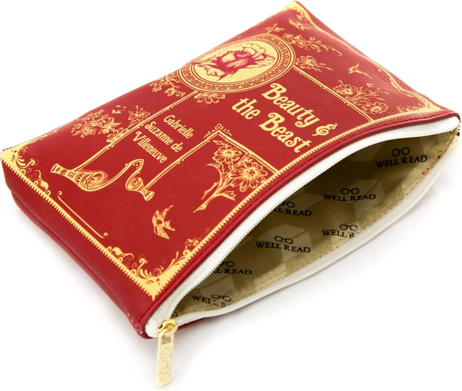 Well Read Book Theme Pouch Purse Clutch - Makeup & Toiletry Bag for Book Lovers