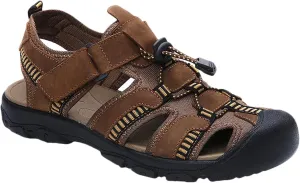 Wide Fit Walking Sandals Mens Closed Toe Sports Outdoor Hiking Sandals for Trekking Walking Beach Leather Water Sandals