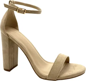 Wild Diva Women's High Chunky Block Heel Pump Dress Heeled Sandals