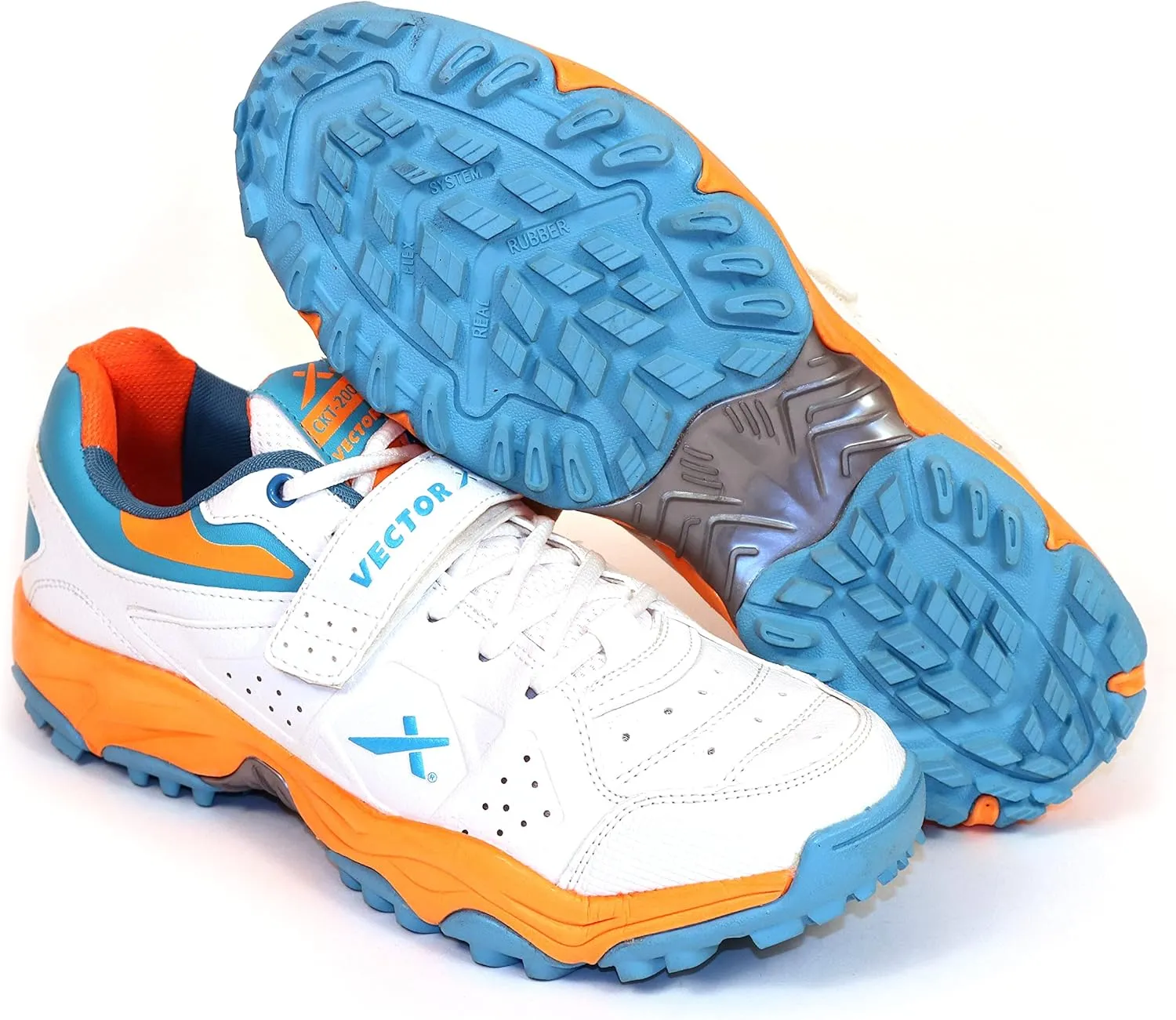 WMX KD Vector Cricket Shoes Rubber Spike Cricket, Hockey Sports Studs Indoor Out Door Trek Shoes
