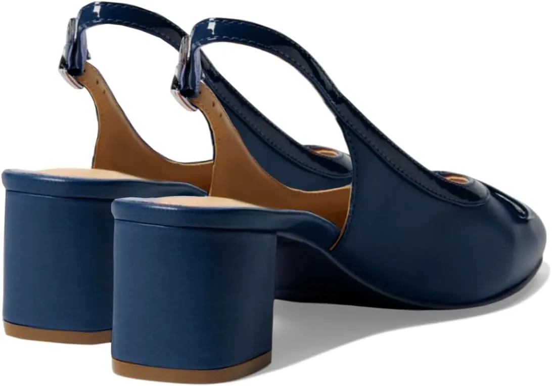 Women Slingback Chunky Heel Pumps Bow Round Toe Slip On Dress Sandals Heels Closed Toe 2 inch Mid Block Heel Dress Shoes Slingback Buckle Matte Cute Elegant Chic 4-11 M US