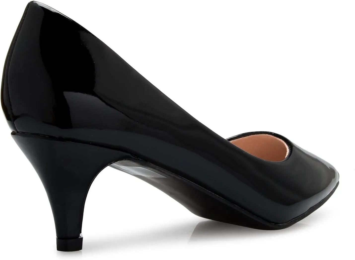 Women's Classic D'Orsay Closed Toe Kitten Heel Pump - Casual, Comfort