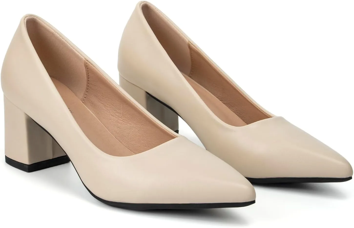 Women's Closed Pointed Toe Work Dress Pumps Low Chunky Patent Leather Office Heels for Women Zebra Pattern Suede Wedding Party Daily Comfy Pump Shoes Slip On 2.36 Inch