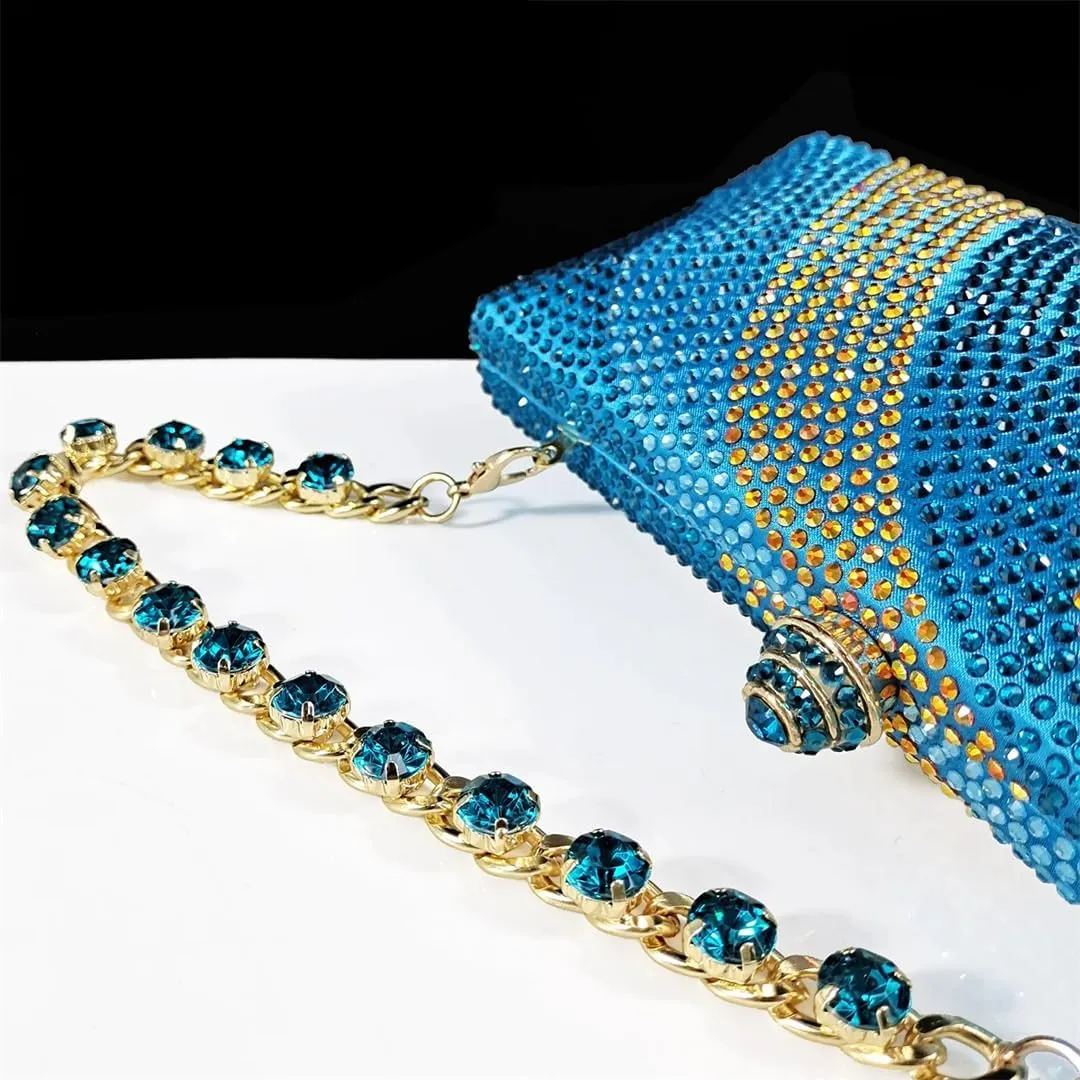 Women’S Graffiti Crystal Office Shoes and Bag Set with Thin Heel and Metal Diamond Bracelet for Special