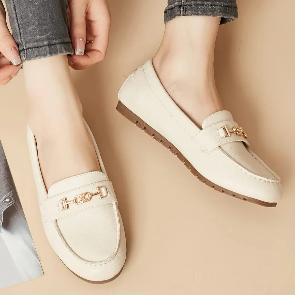 Women'S Loafer Shoes Leisure Slip on Work Shoes Comfort Walking Flats