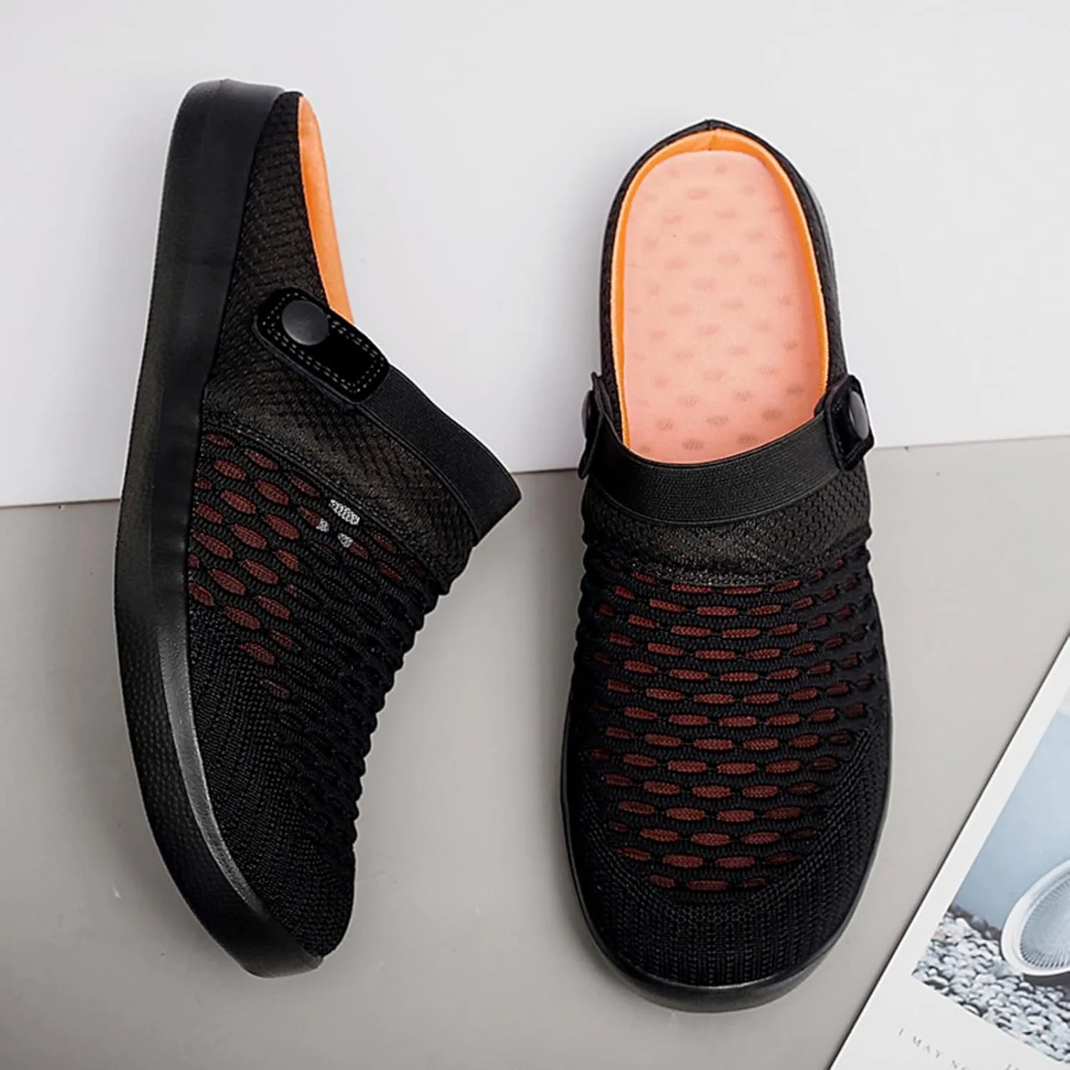 Womens Orthopedic Clogs Breathable Mesh Flats Shoes Beach Mules for Women 2025 Plus Size Summer Slippers Non Slip Quick Dry Pool Sandal Comfortable Casual Shoes Outdoor Walking