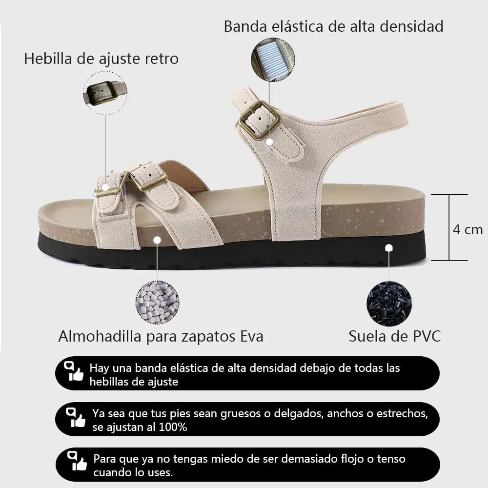 Women's Sandals Summer Leather Flat Shoes Comfort Walking Summer Shoes