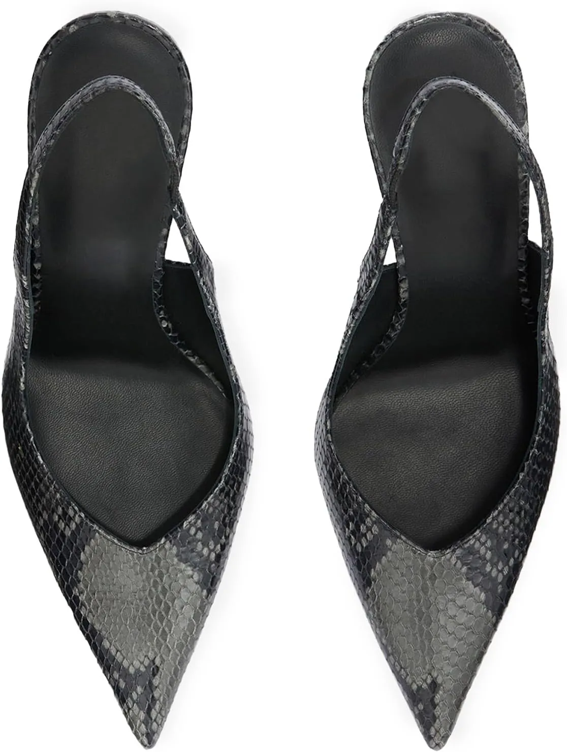 Women's Wedge Heeled Slingback Sandals Closed Pointed Toe Shaped Slope Heels Elastic Ankle Strap Slip On Pumps Ladies Casual Fashion Dress Shoes