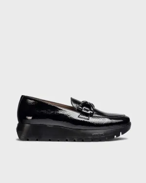 WONDERS - A-2474 CHUNKY LOAFER - BLACK PATENT