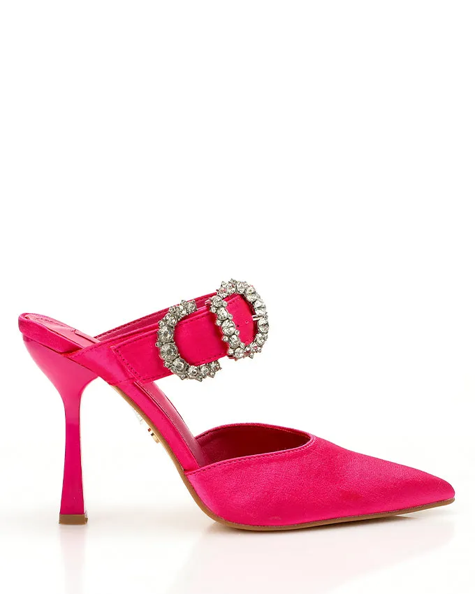 XKK-DJTT-026 Leather Strass Buckled Pump