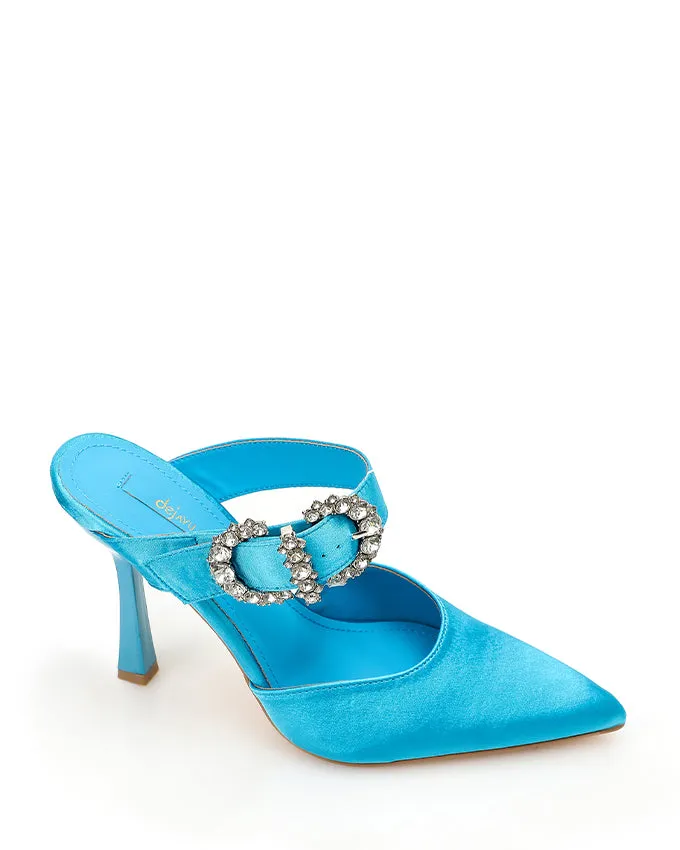 XKK-DJTT-026 Leather Strass Buckled Pump