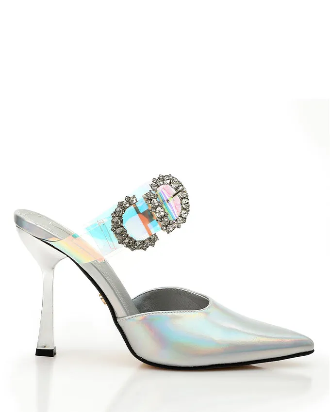 XKK-DJTT-026 Leather Strass Buckled Pump
