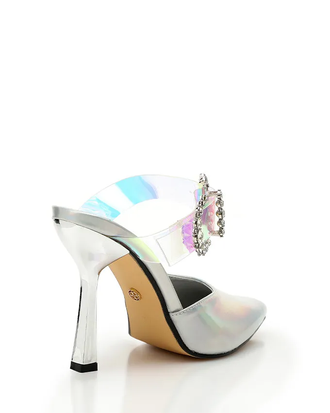 XKK-DJTT-026 Leather Strass Buckled Pump