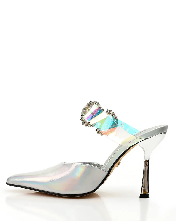 XKK-DJTT-026 Leather Strass Buckled Pump